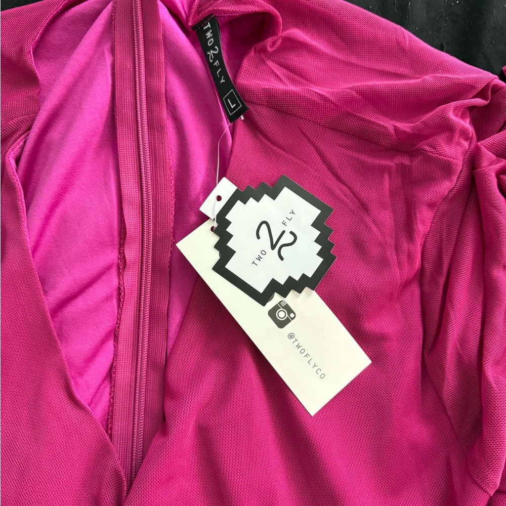 Western Pink Women's Romper Dress - Picture 3 of 3